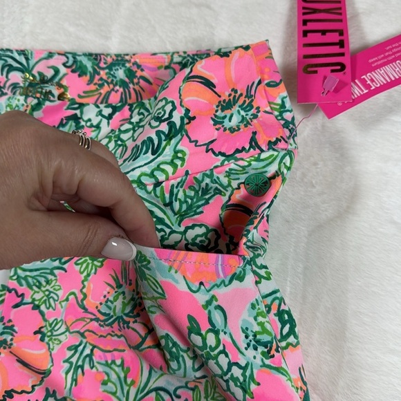 Lilly Pulitzer Womens Pink Green Floral Crop Pants Size 4 NWT Resort Preppy - Picture 7 of 12